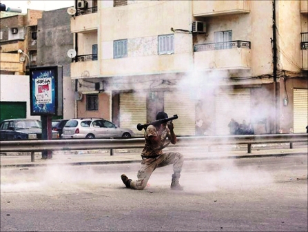 من اشتباكات الجيش الليبي و(أنصار الشريعة) في بنغازي